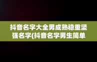 抖音名字大全男成熟稳重坚强名字(抖音名字男生简单气质 霸气2021)