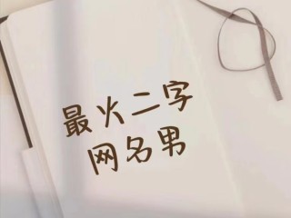 快手最火名字(快手最火名字2个字)