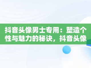抖音头像男士专用：塑造个性与魅力的秘诀，抖音头像男士专用动漫图片 