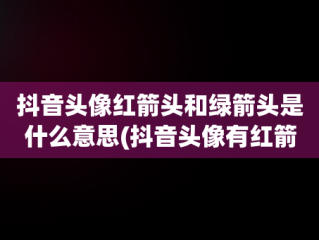 抖音头像红箭头和绿箭头是什么意思(抖音头像有红箭头是什么意思)