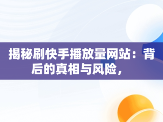 揭秘刷快手播放量网站：背后的真相与风险， 