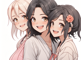 超仙气闺蜜头像三人动漫版,最火的仙女头像动漫三人闺蜜