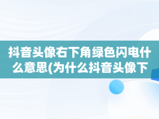 抖音头像右下角绿色闪电什么意思(为什么抖音头像下面有个绿色的抖音符号)