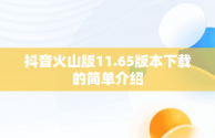 抖音火山版11.65版本下载的简单介绍