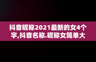 抖音昵称2021最新的女4个字,抖音名称.昵称女简单大气4字