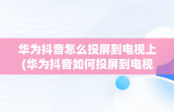 华为抖音怎么投屏到电视上(华为抖音如何投屏到电视)