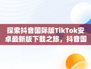 探索抖音国际版TikTok安卓最新版下载之旅，抖音国际版 tiktok1.2.0 