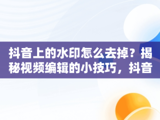 抖音上的水印怎么去掉？揭秘视频编辑的小技巧，抖音上的水印怎么去掉水印 