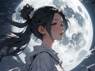 最火的女生动漫头像月亮(最火的女生动漫头像月亮背影)