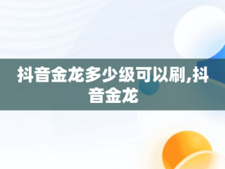 抖音金龙多少级可以刷,抖音金龙