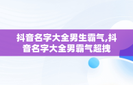 抖音名字大全男生霸气,抖音名字大全男霸气超拽