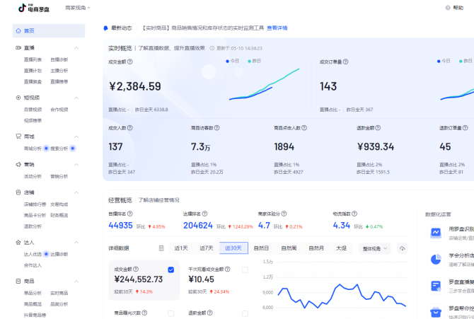包含抖音商家后台管理系统的词条