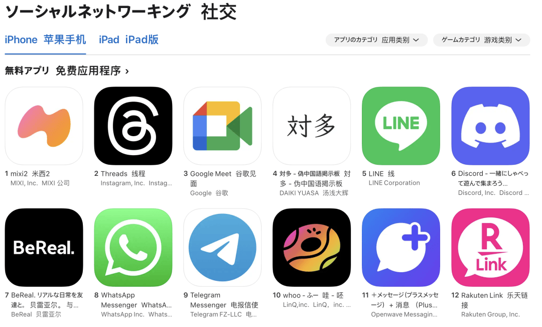 日本最火app排行榜前十名,日本最火app排行榜